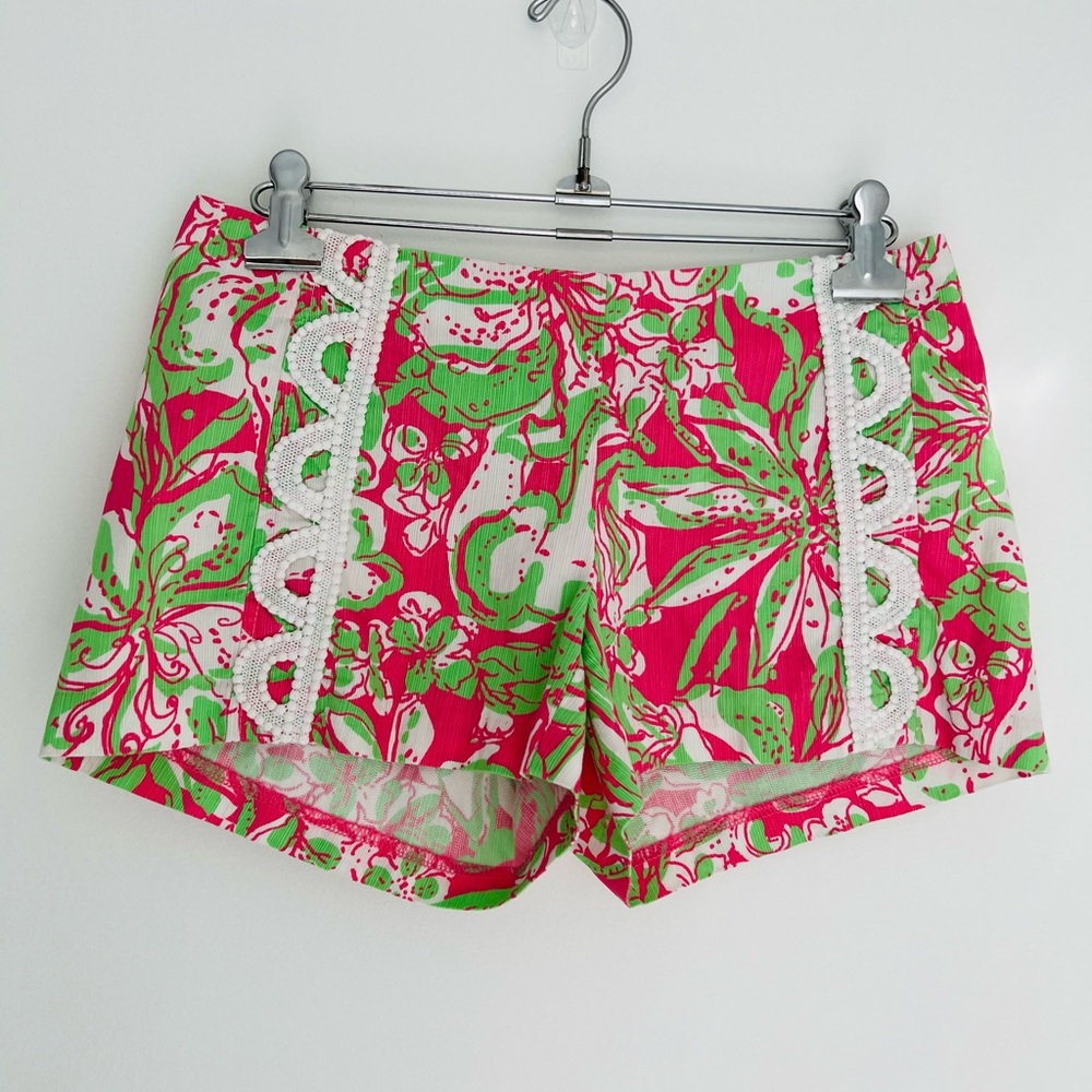 Lilly Pulitzer Liza shorts Hotty Pink Forgot my Trunks